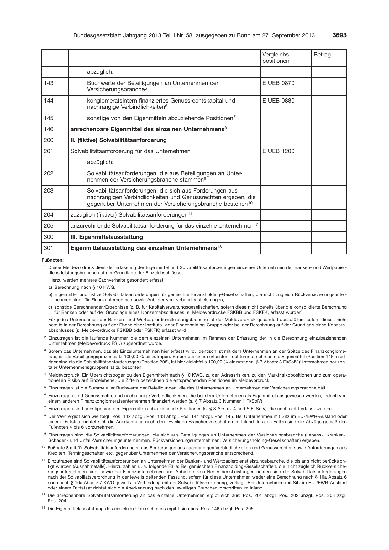 BGBl. 2013, Seite 3693 — Originalseite als Abbildung