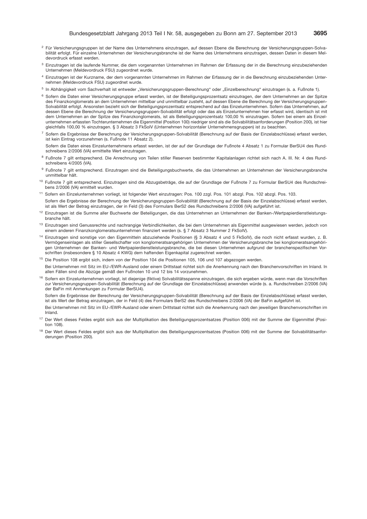 BGBl. 2013, Seite 3695 — Originalseite als Abbildung