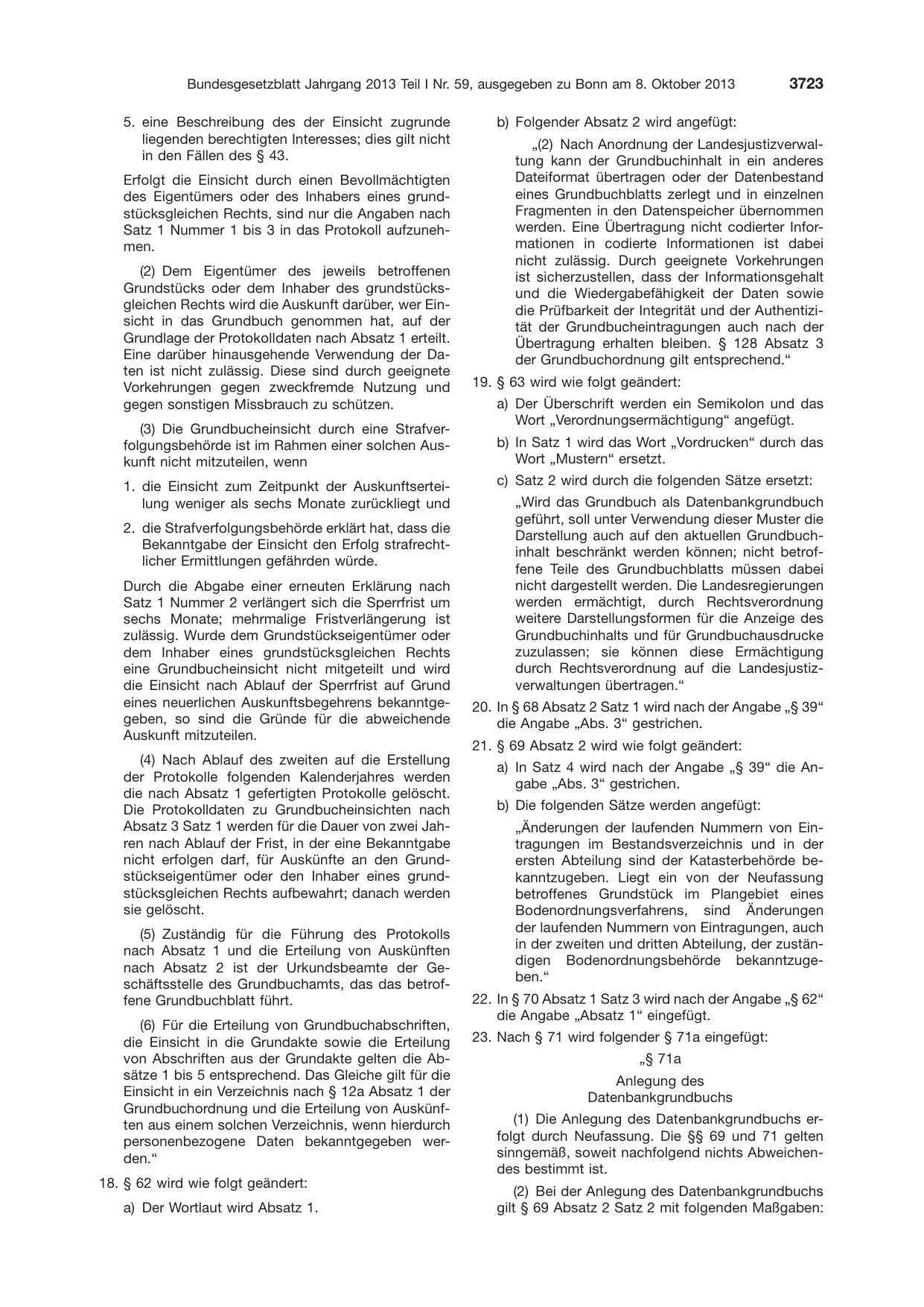BGBl. 2013, Seite 3723 — Originalseite als Abbildung
