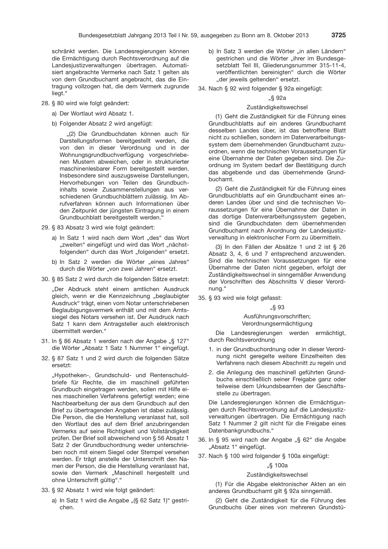 BGBl. 2013, Seite 3725 — Originalseite als Abbildung