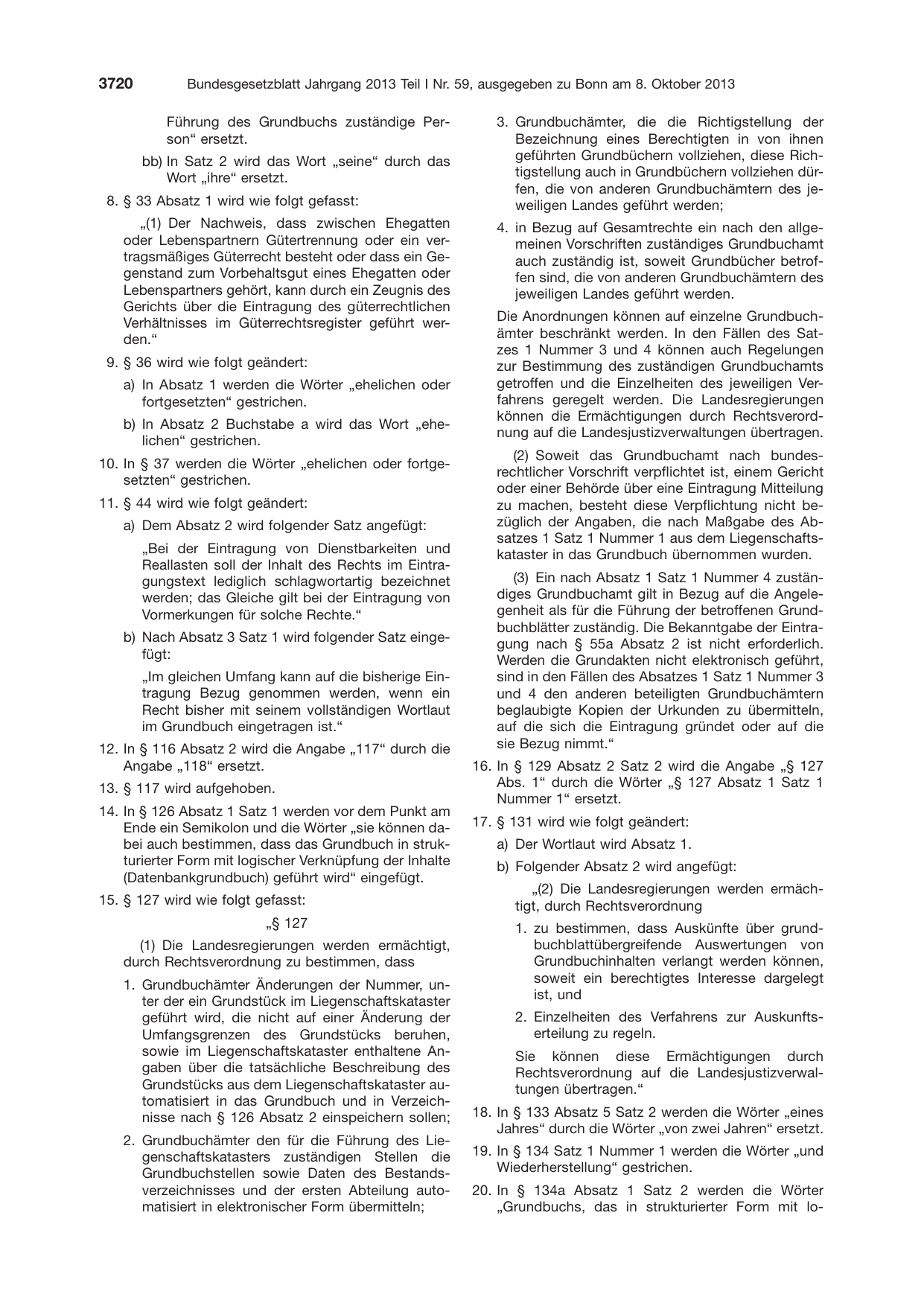 BGBl. 2013, Seite 3720 — Originalseite als Abbildung