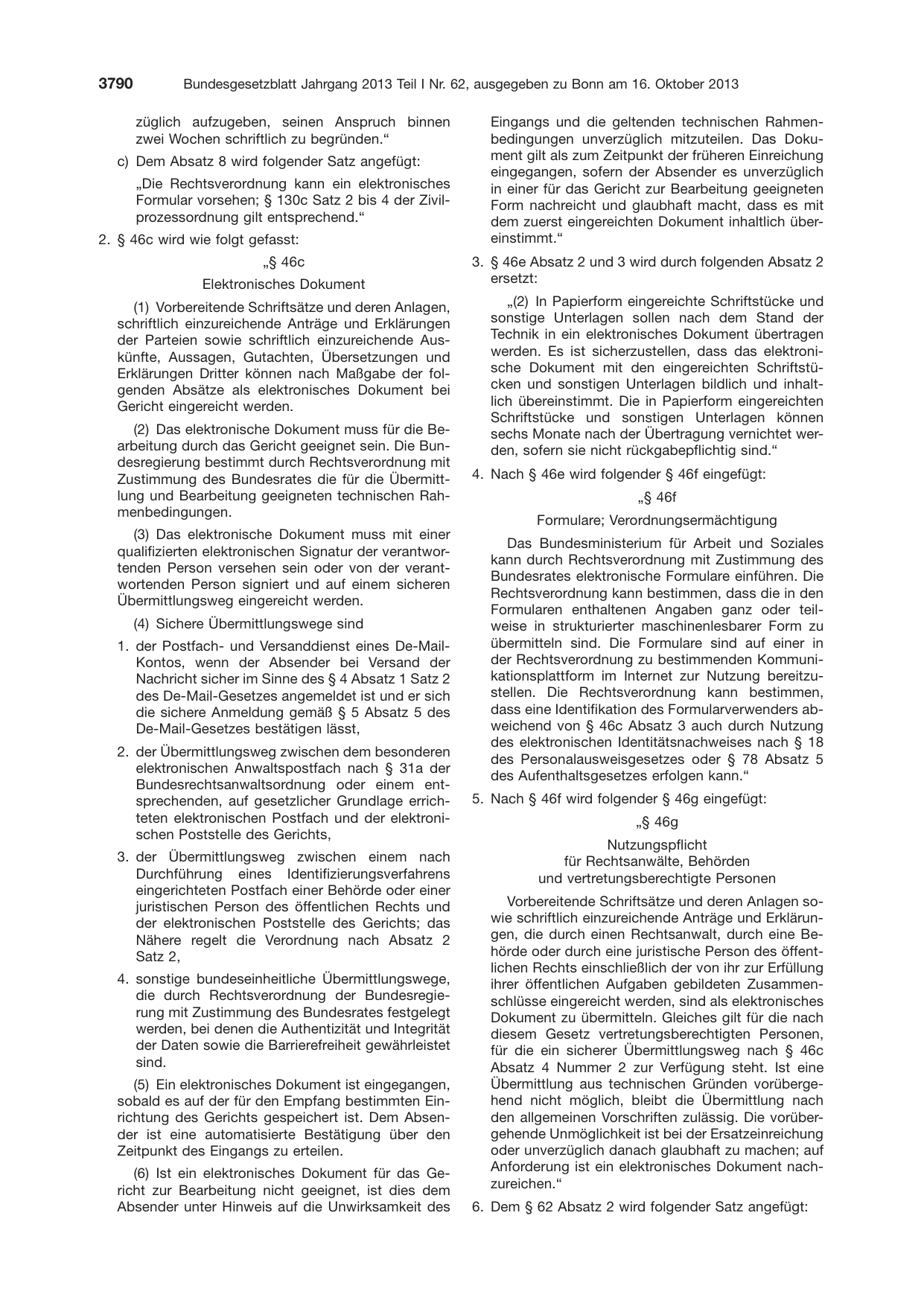 BGBl. 2013, Seite 3790 — Originalseite als Abbildung