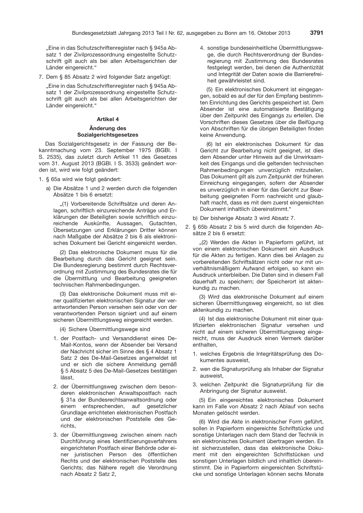 BGBl. 2013, Seite 3791 — Originalseite als Abbildung