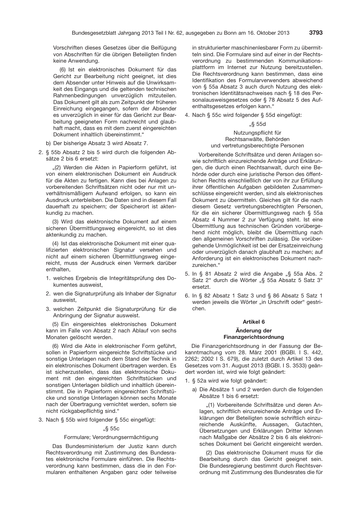 BGBl. 2013, Seite 3793 — Originalseite als Abbildung