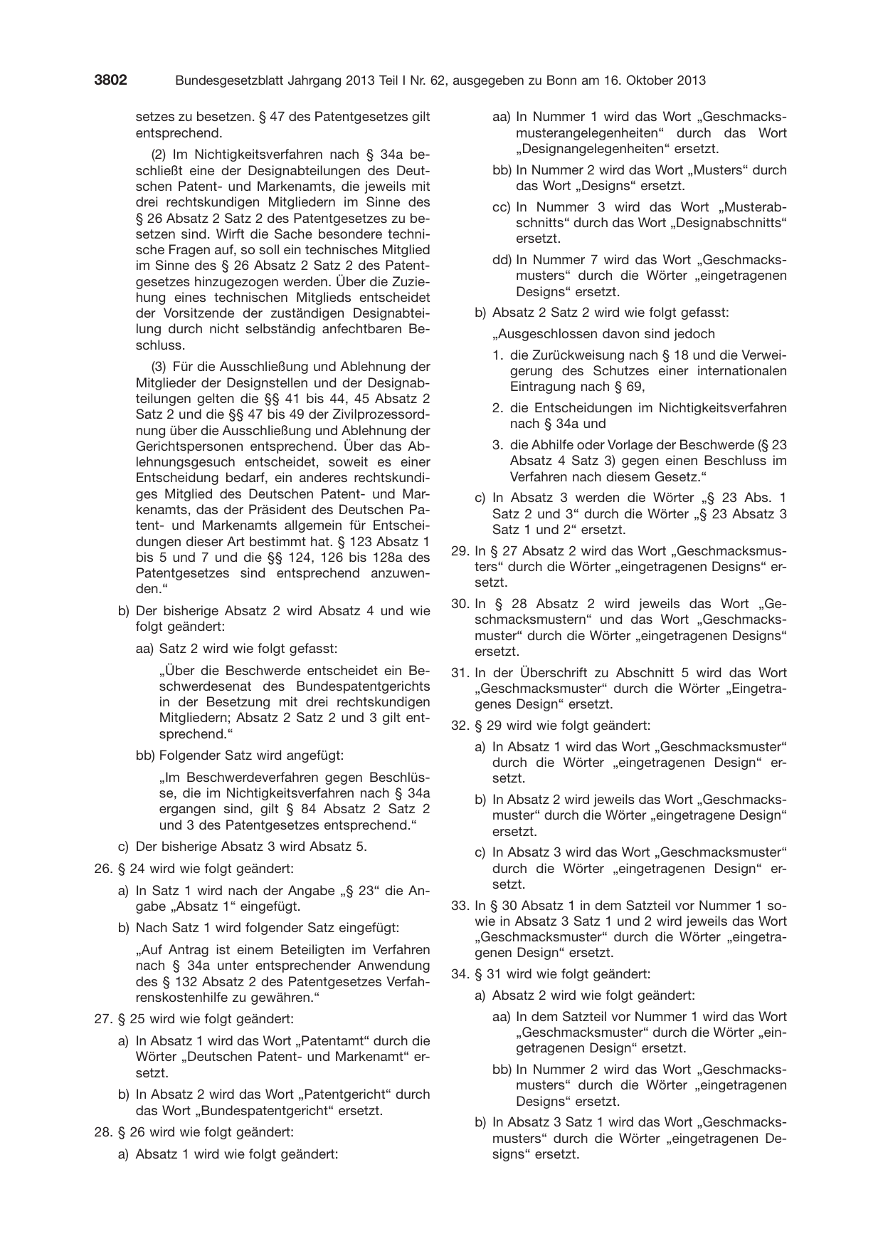 BGBl. 2013, Seite 3802 — Originalseite als Abbildung
