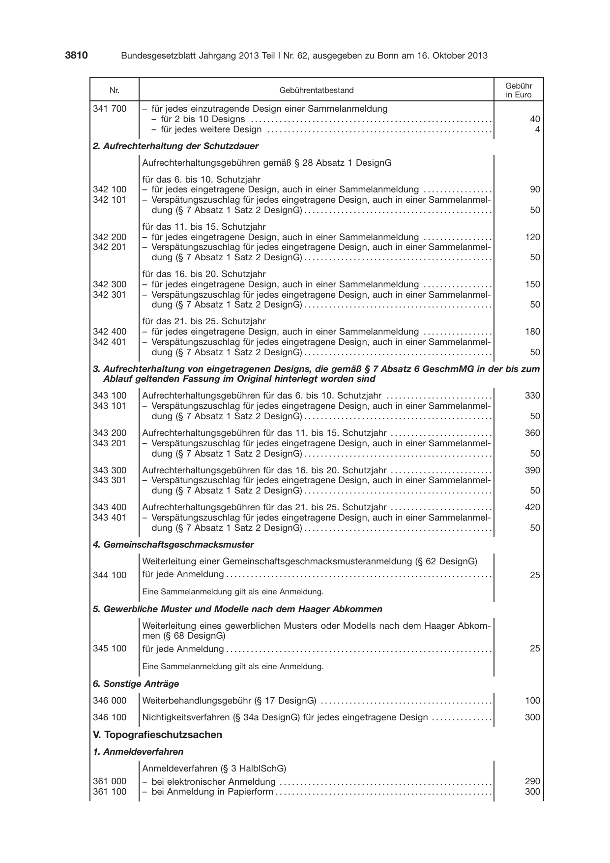 BGBl. 2013, Seite 3810 — Originalseite als Abbildung