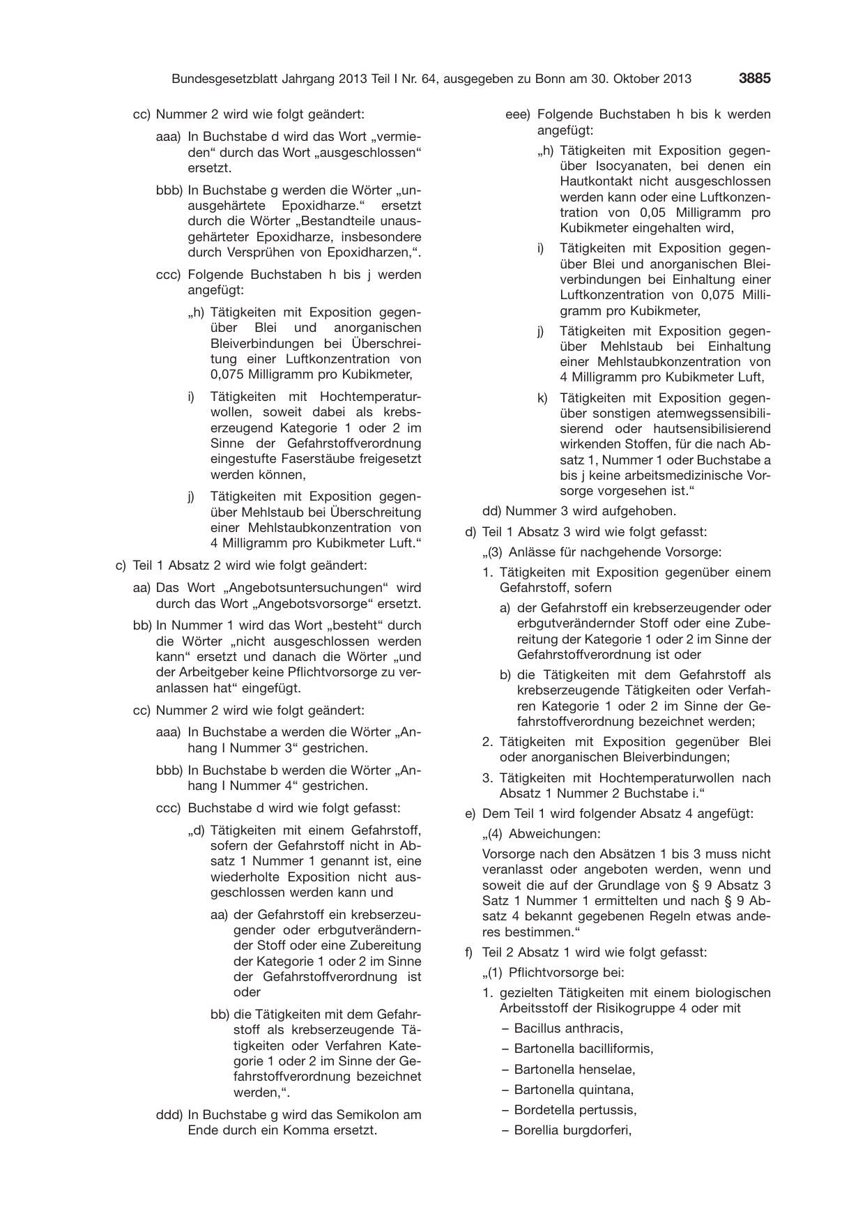 BGBl. 2013, Seite 3885 — Originalseite als Abbildung
