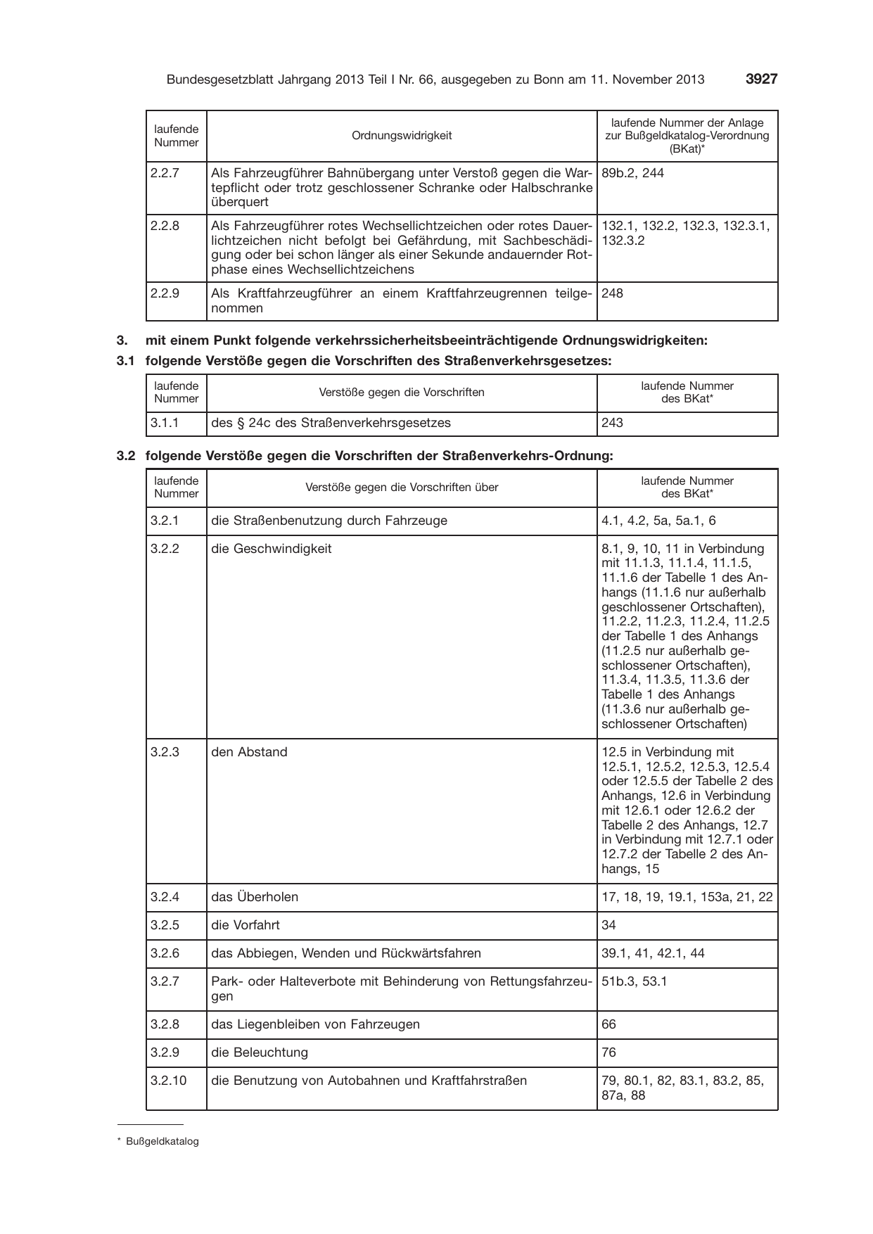 BGBl. 2013, Seite 3927 — Originalseite als Abbildung