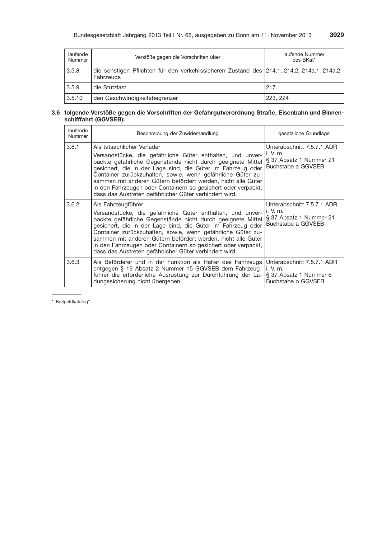 BGBl. 2013, Seite 3929 — Originalseite als Abbildung