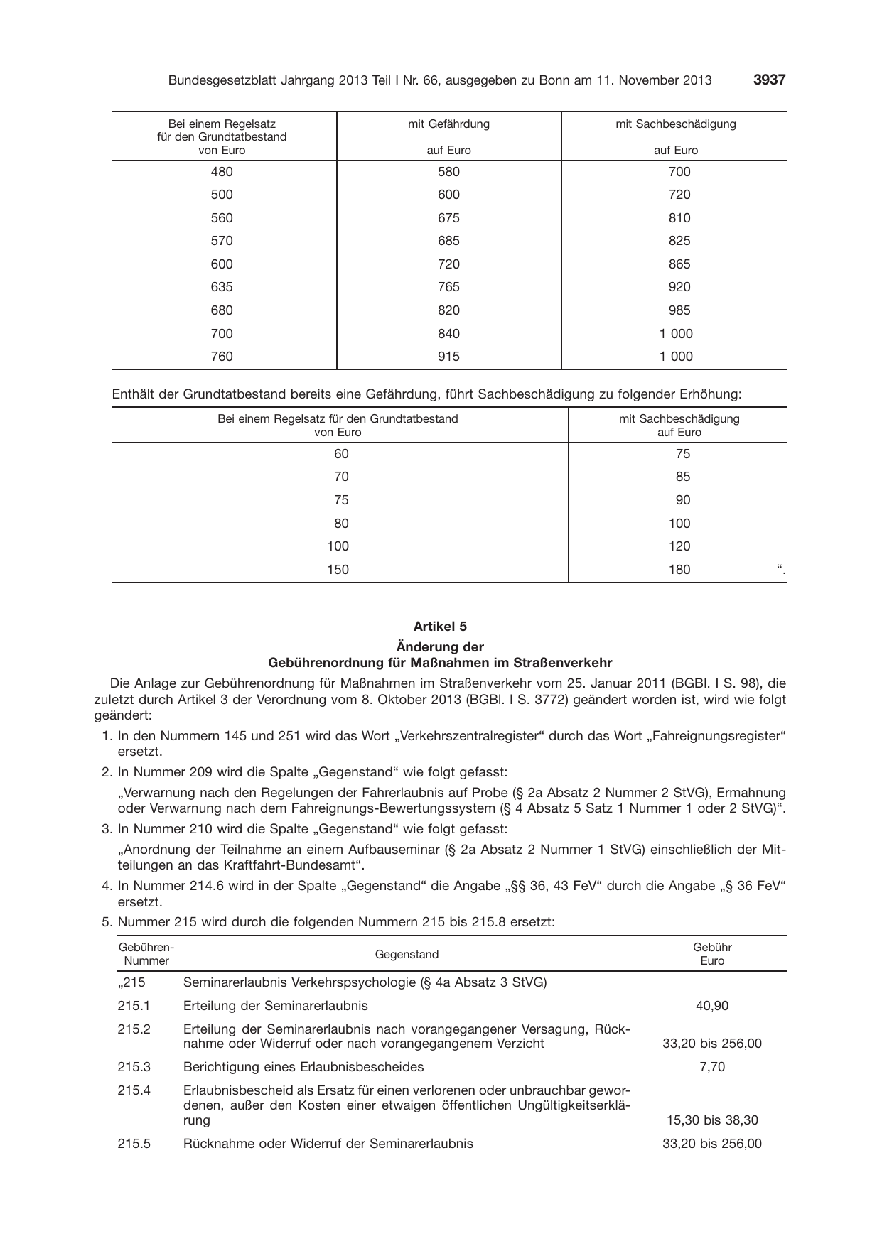 BGBl. 2013, Seite 3937 — Originalseite als Abbildung