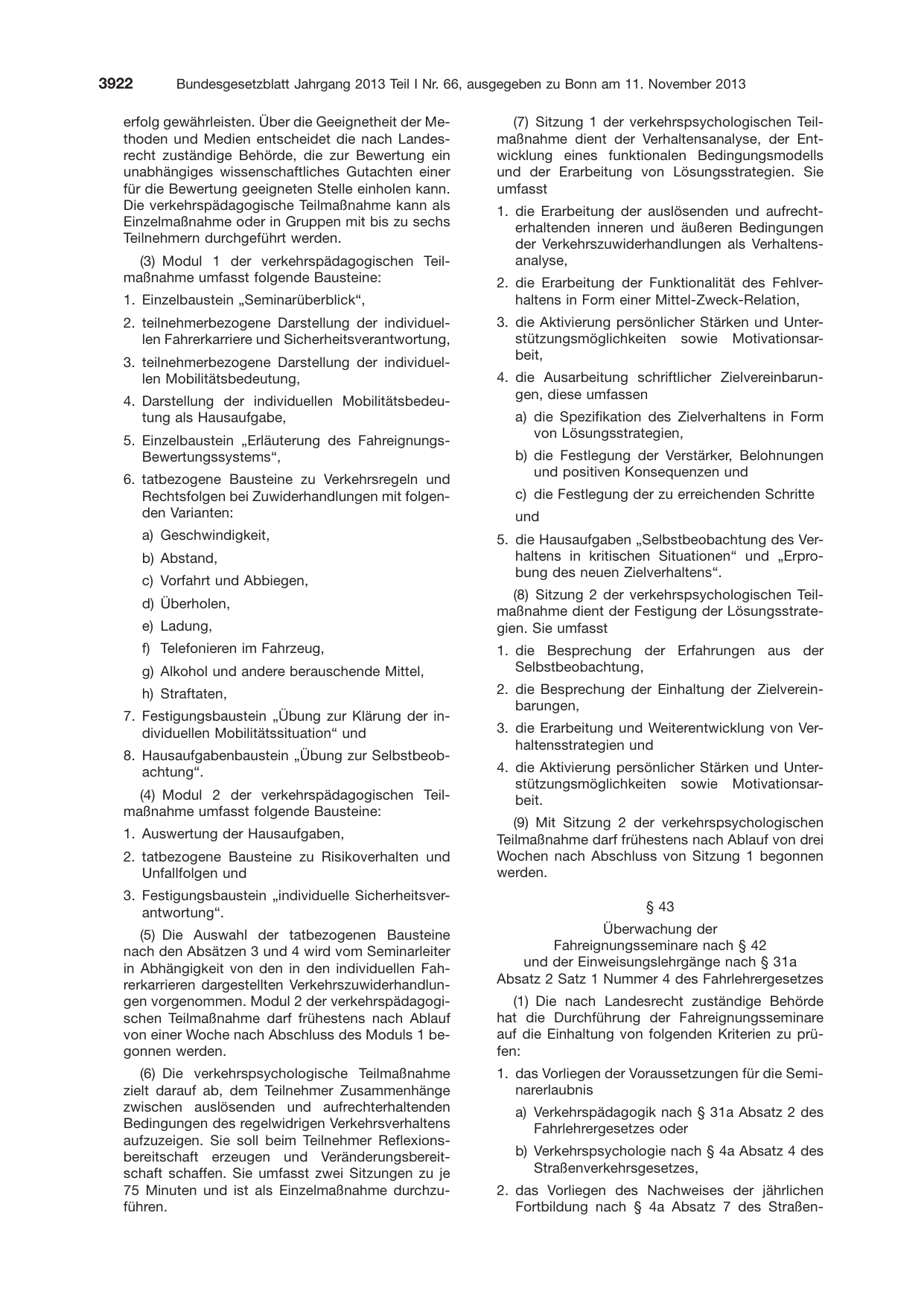 BGBl. 2013, Seite 3922 — Originalseite als Abbildung