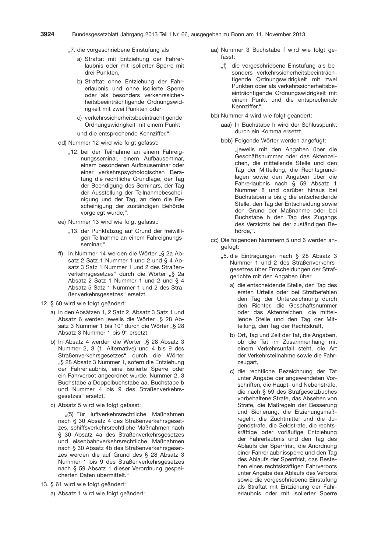 BGBl. 2013, Seite 3924 — Originalseite als Abbildung