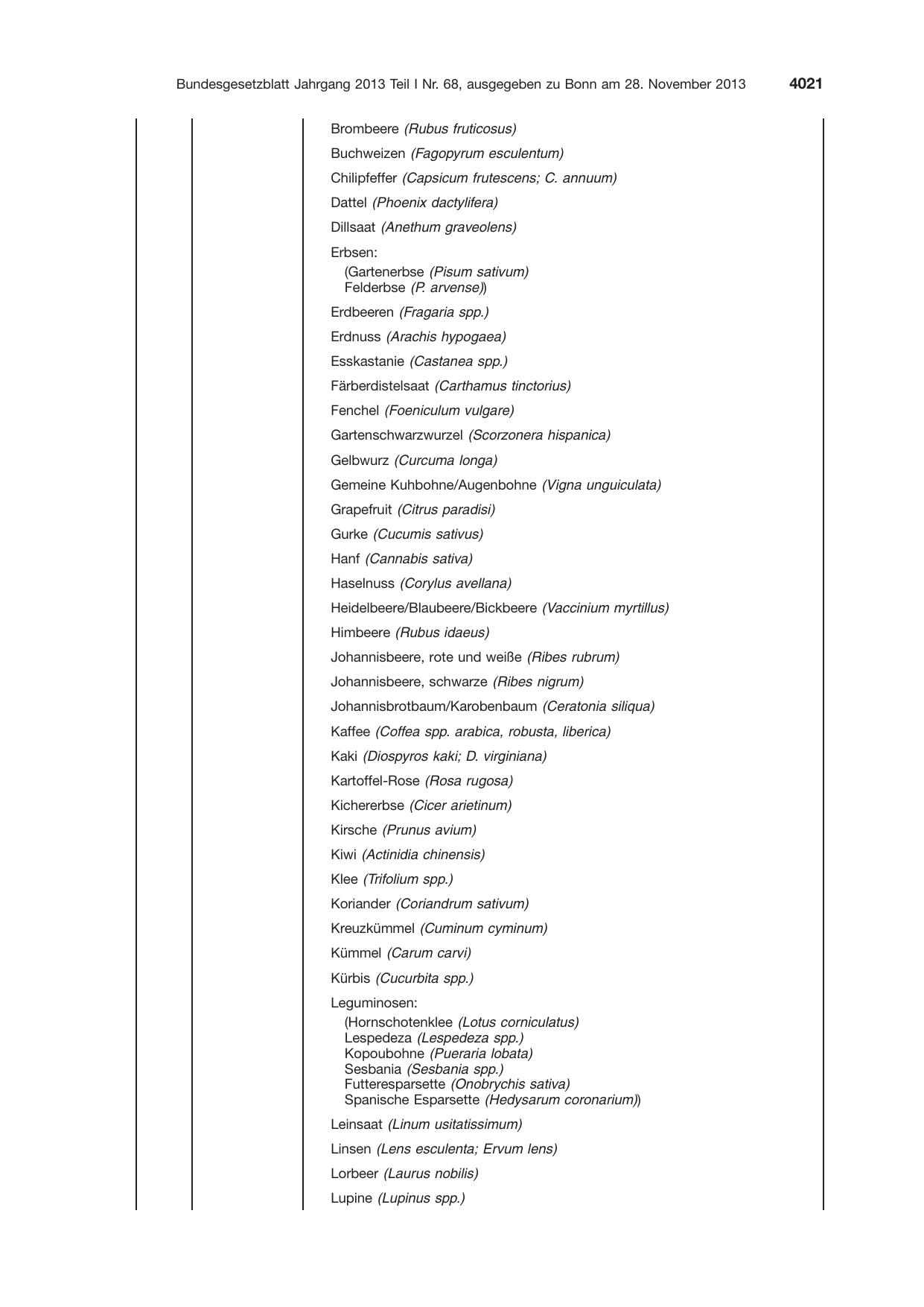 BGBl. 2013, Seite 4021 — Originalseite als Abbildung