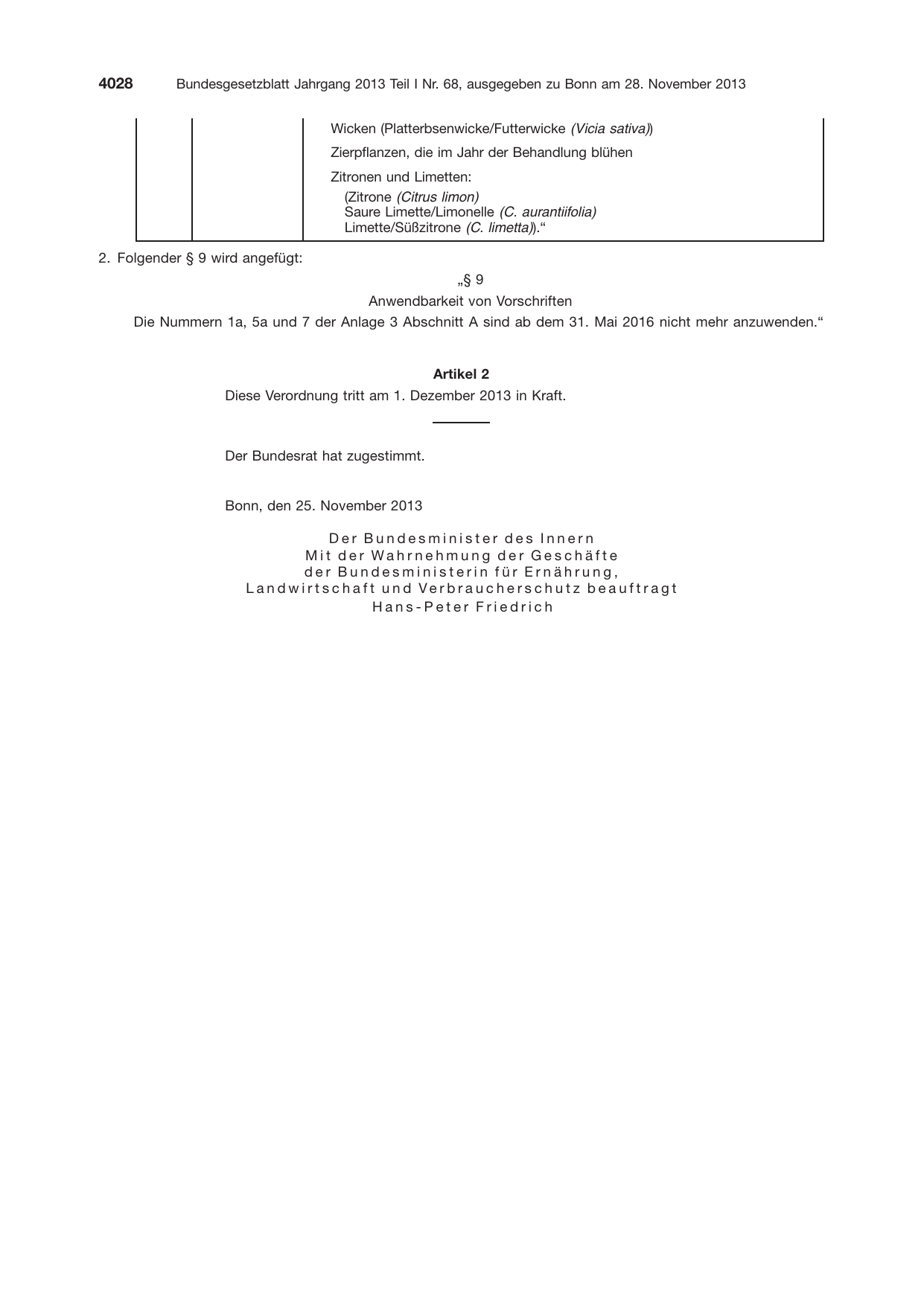 BGBl. 2013, Seite 4028 — Originalseite als Abbildung
