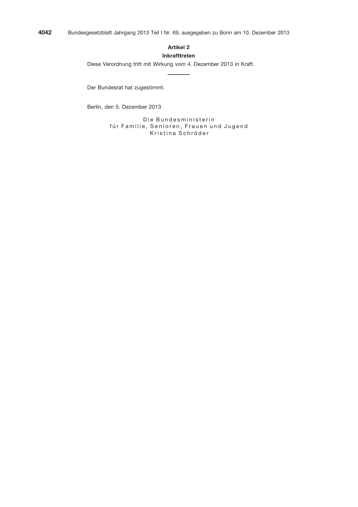 BGBl. 2013, Seite 4042 — Originalseite als Abbildung