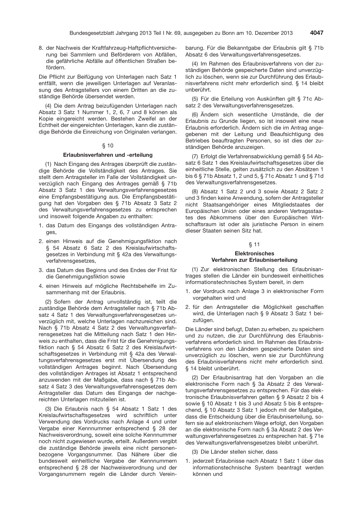 BGBl. 2013, Seite 4047 — Originalseite als Abbildung