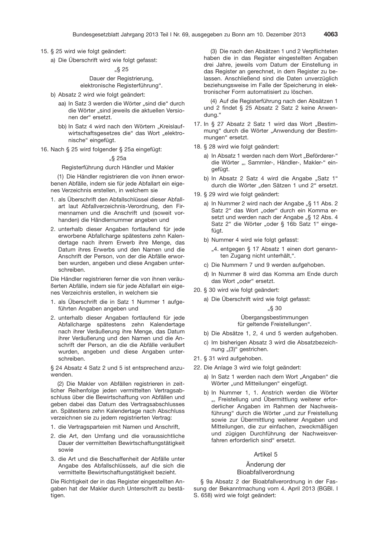 BGBl. 2013, Seite 4063 — Originalseite als Abbildung