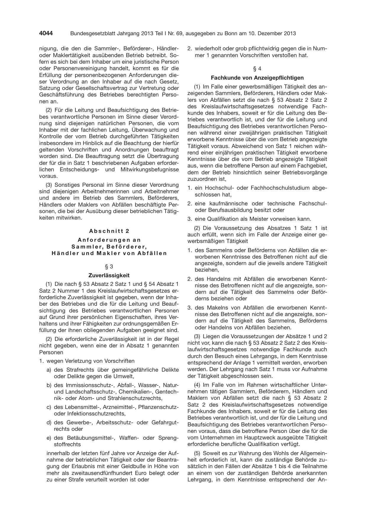 BGBl. 2013, Seite 4044 — Originalseite als Abbildung