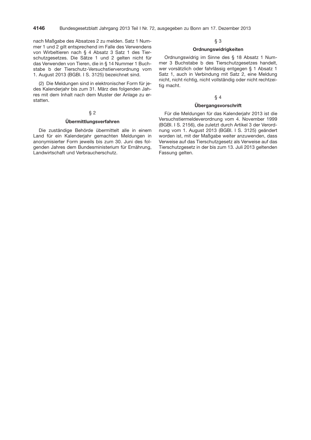 BGBl. 2013, Seite 4146 — Originalseite als Abbildung