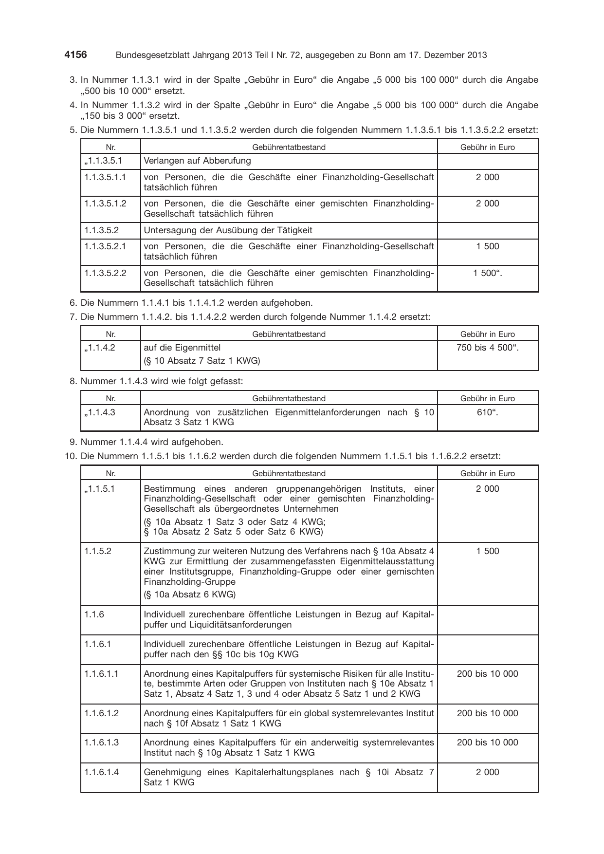 BGBl. 2013, Seite 4156 — Originalseite als Abbildung