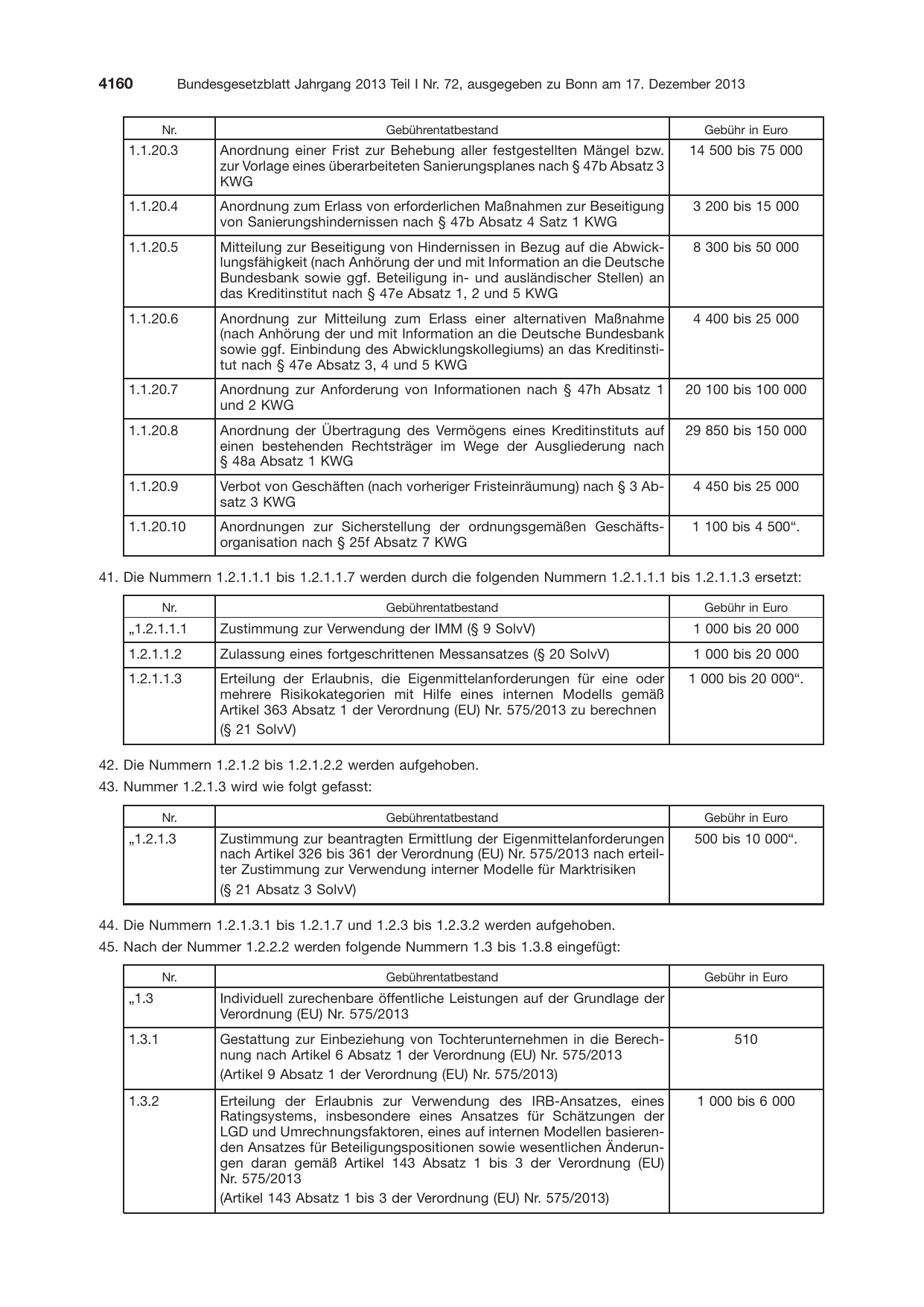 BGBl. 2013, Seite 4160 — Originalseite als Abbildung