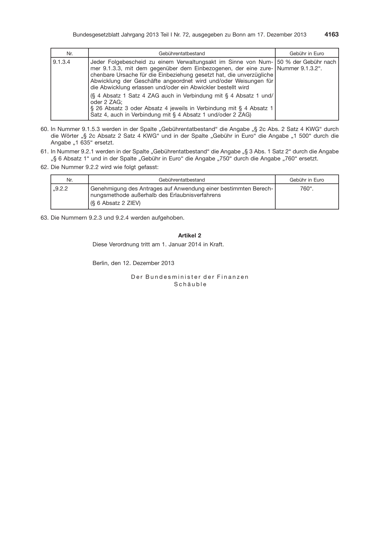 BGBl. 2013, Seite 4163 — Originalseite als Abbildung