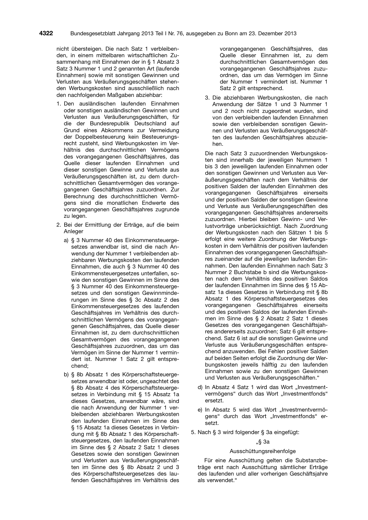 BGBl. 2013, Seite 4322 — Originalseite als Abbildung
