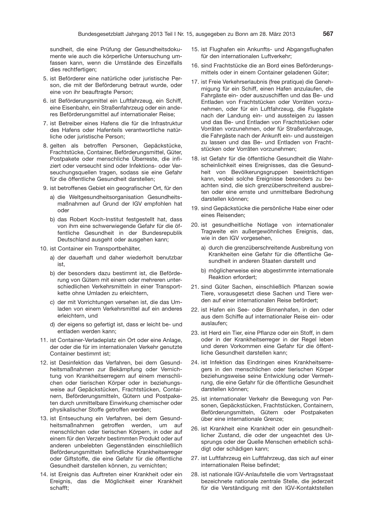 BGBl. 2013, Seite 567 — Originalseite als Abbildung