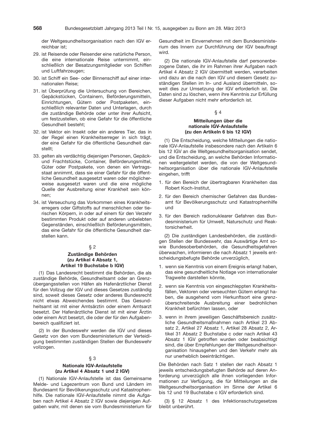 BGBl. 2013, Seite 568 — Originalseite als Abbildung