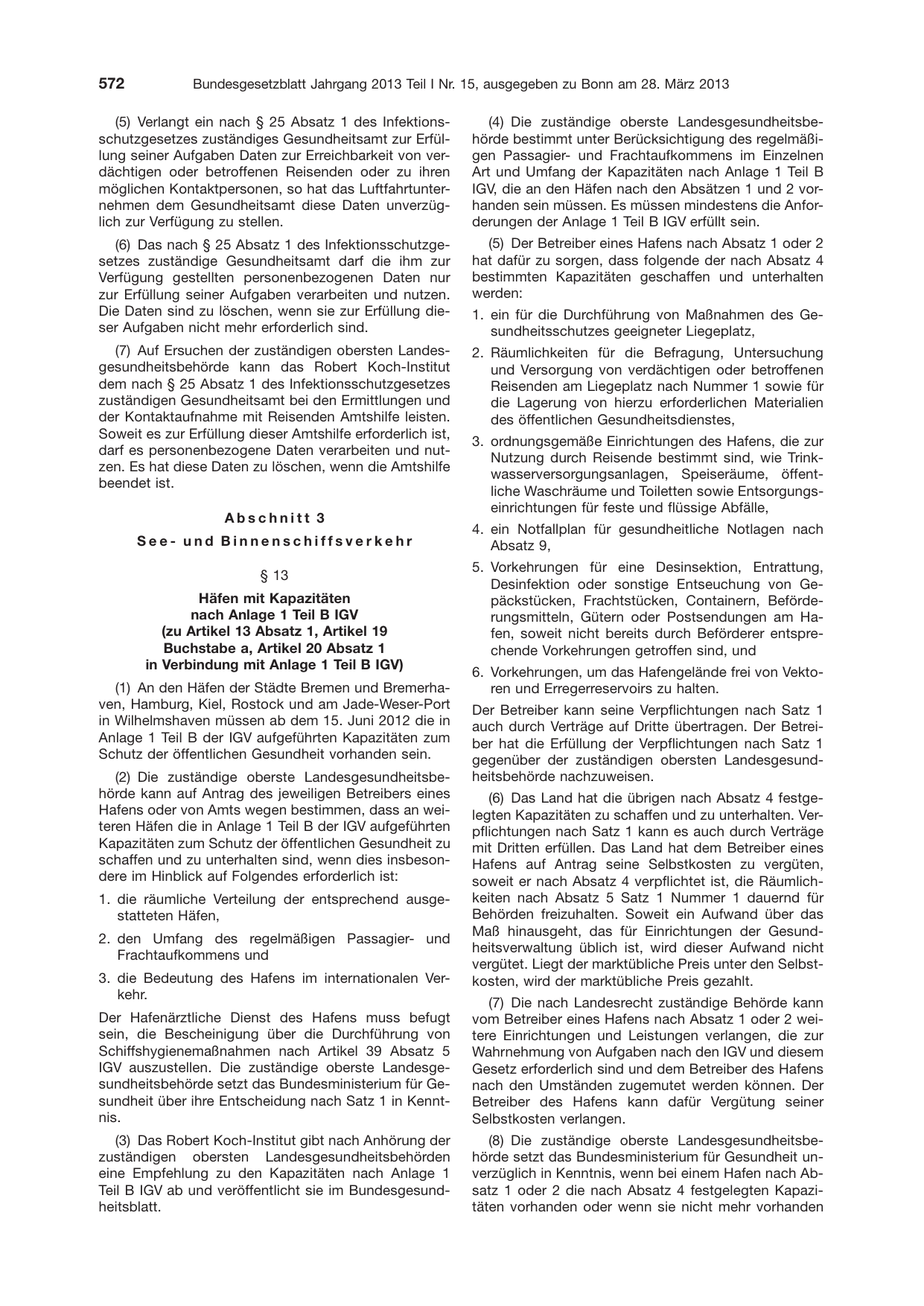 BGBl. 2013, Seite 572 — Originalseite als Abbildung