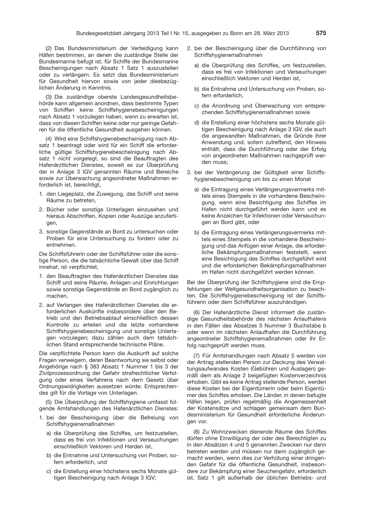 BGBl. 2013, Seite 575 — Originalseite als Abbildung