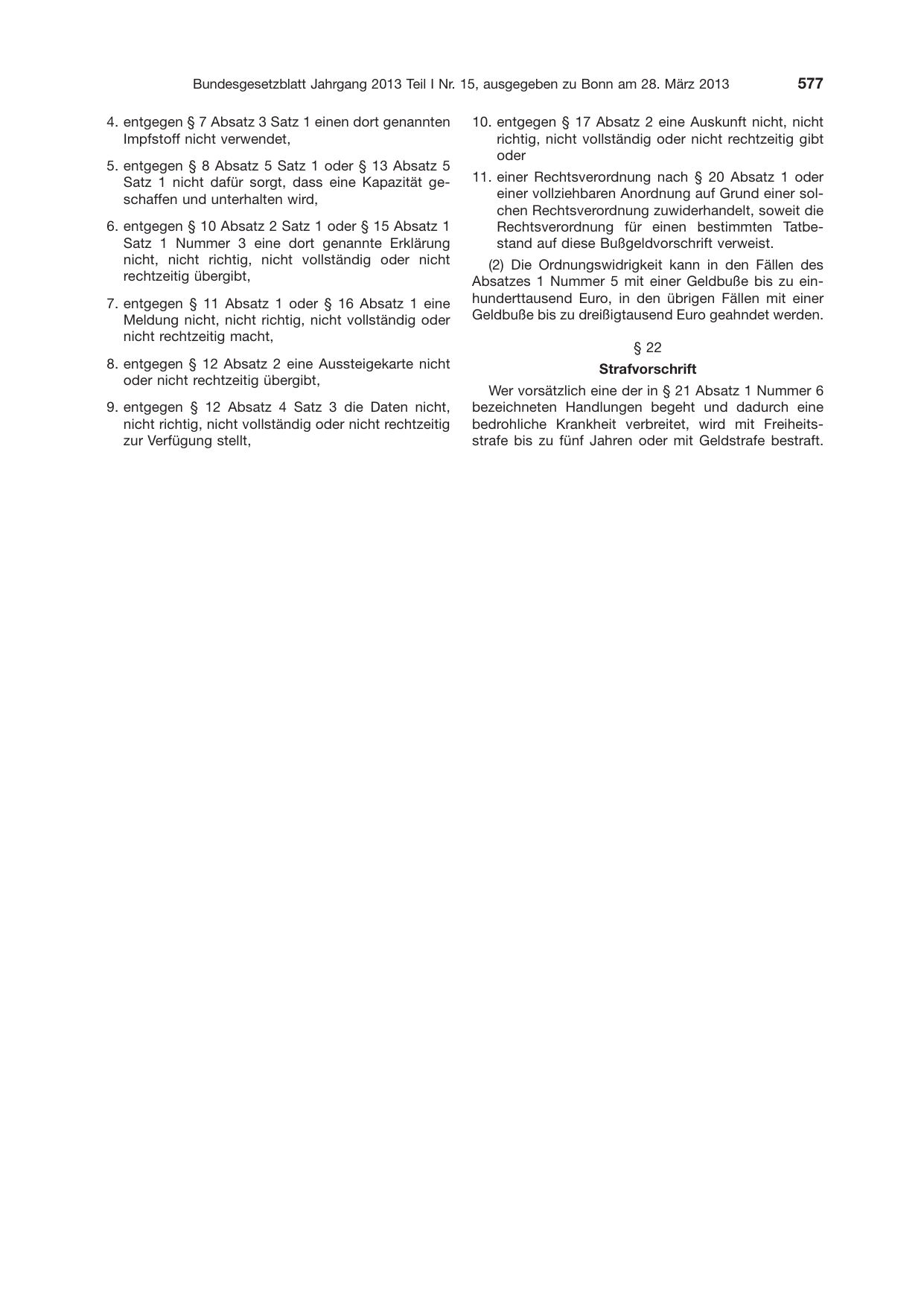 BGBl. 2013, Seite 577 — Originalseite als Abbildung