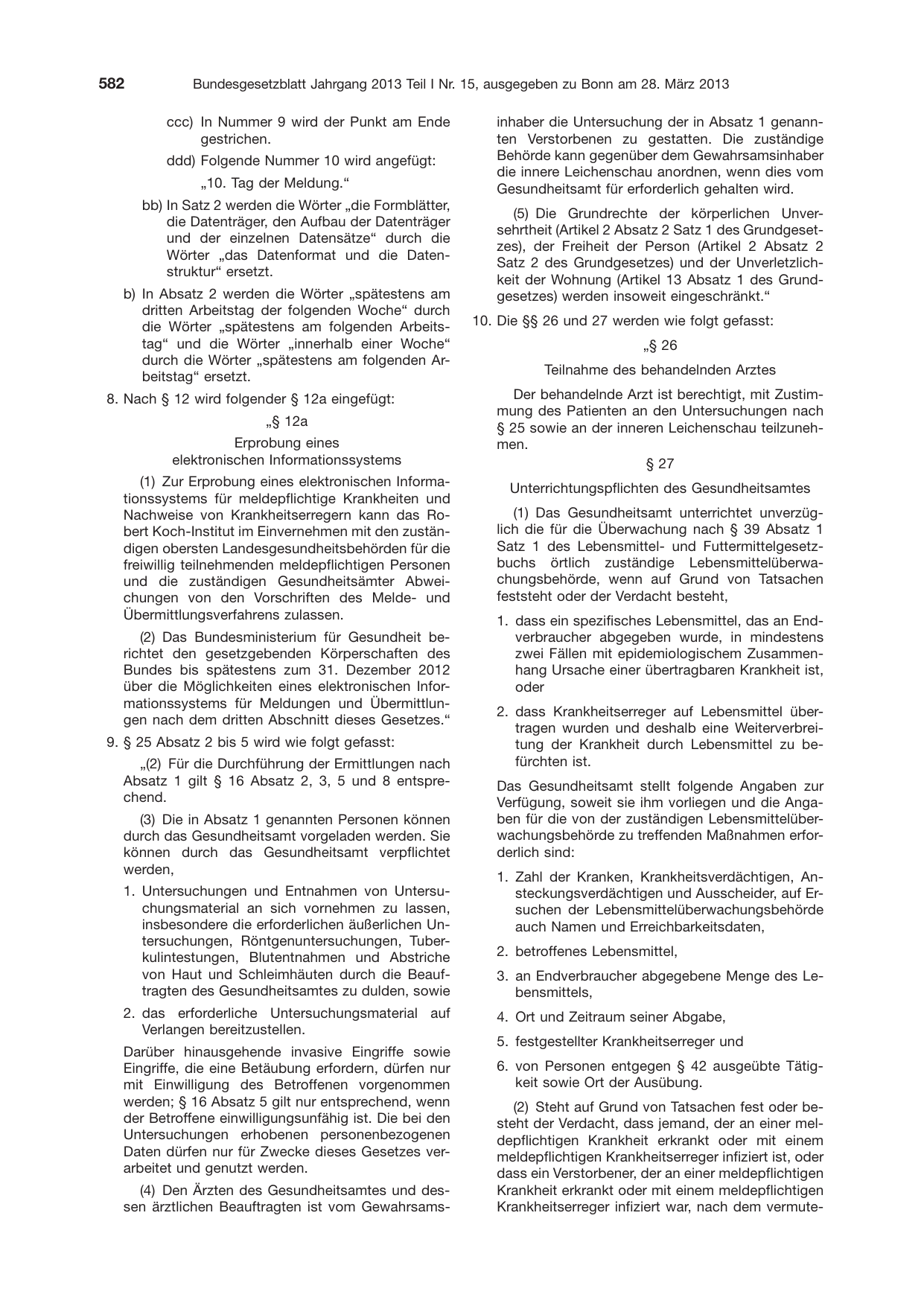 BGBl. 2013, Seite 582 — Originalseite als Abbildung