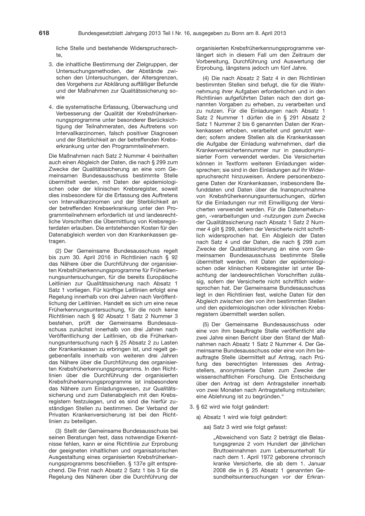 BGBl. 2013, Seite 618 — Originalseite als Abbildung