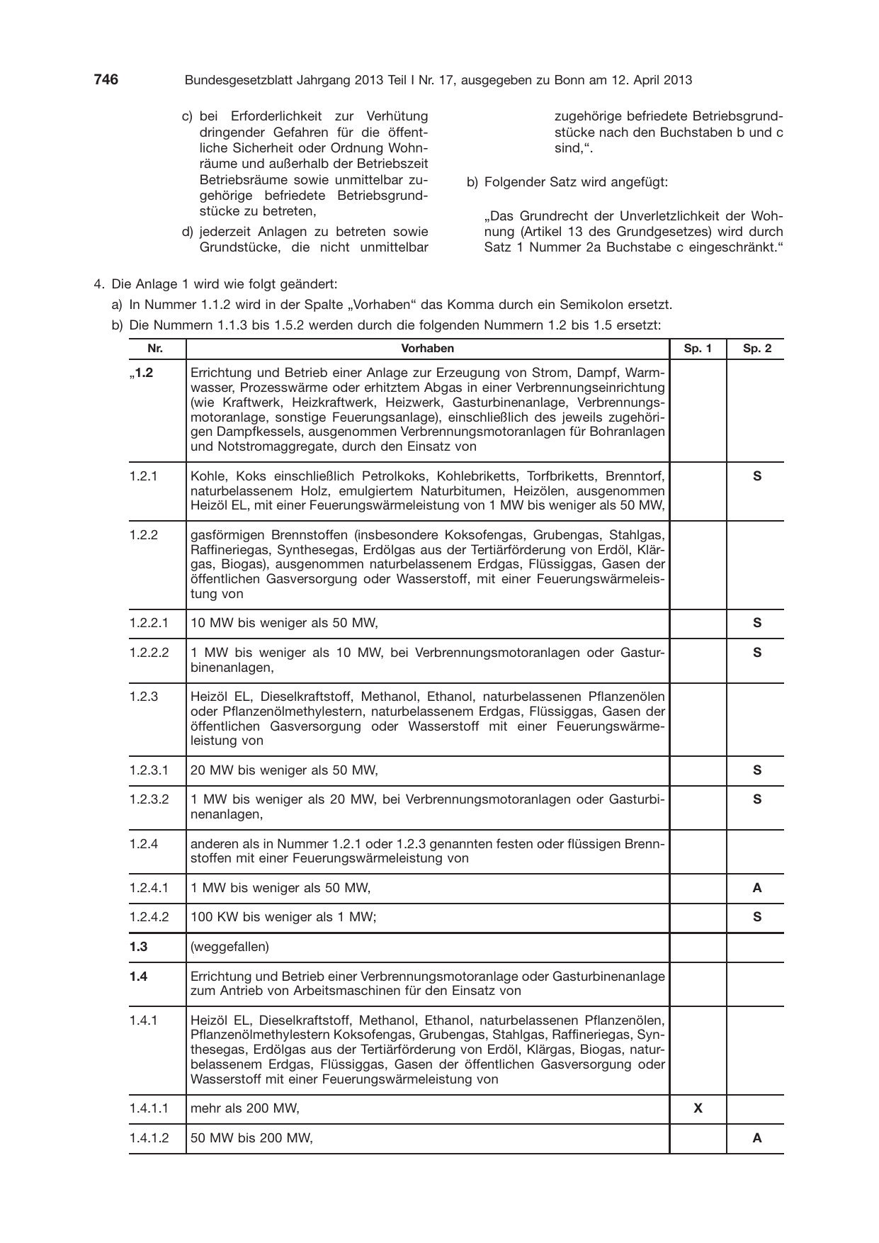 BGBl. 2013, Seite 746 — Originalseite als Abbildung