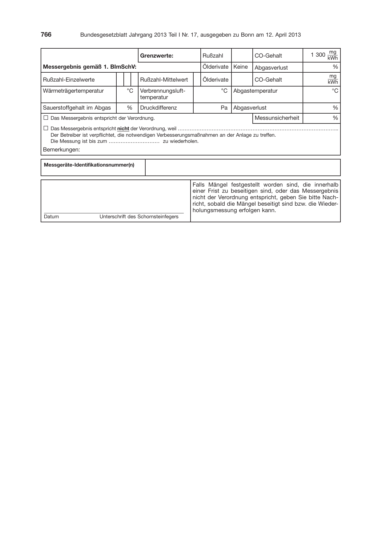 BGBl. 2013, Seite 766 — Originalseite als Abbildung