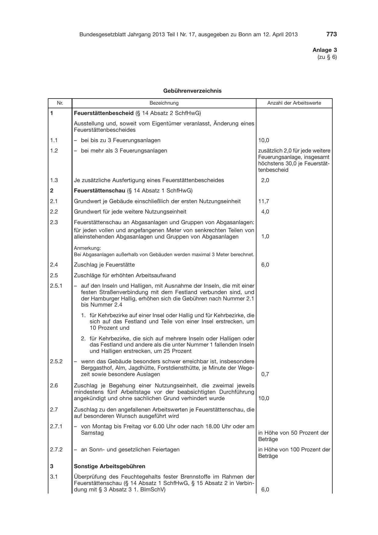 BGBl. 2013, Seite 773 — Originalseite als Abbildung