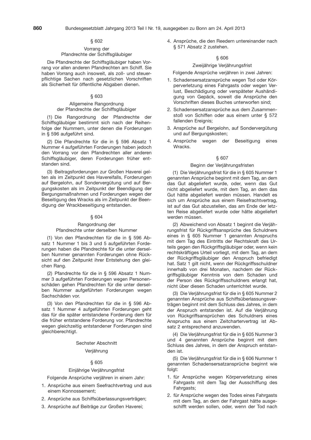 BGBl. 2013, Seite 860 — Originalseite als Abbildung