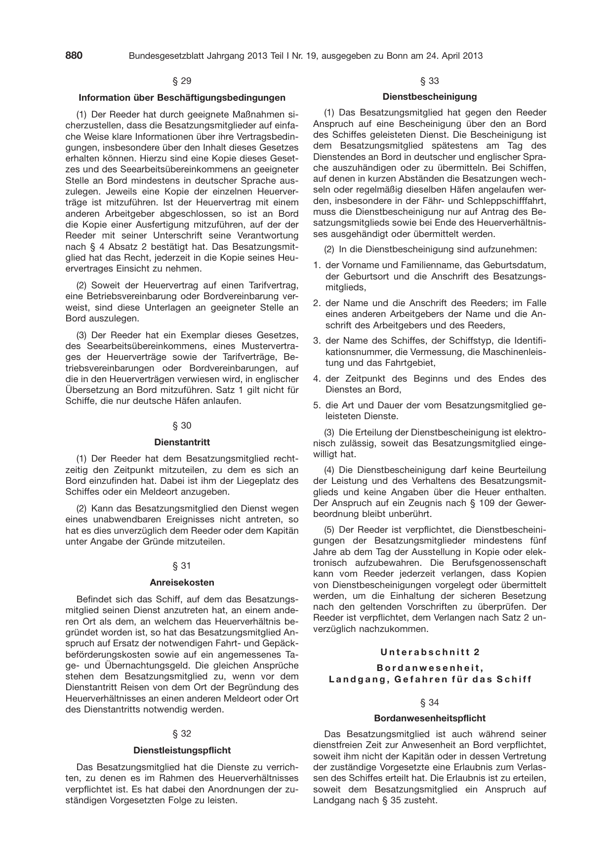 BGBl. 2013, Seite 880 — Originalseite als Abbildung