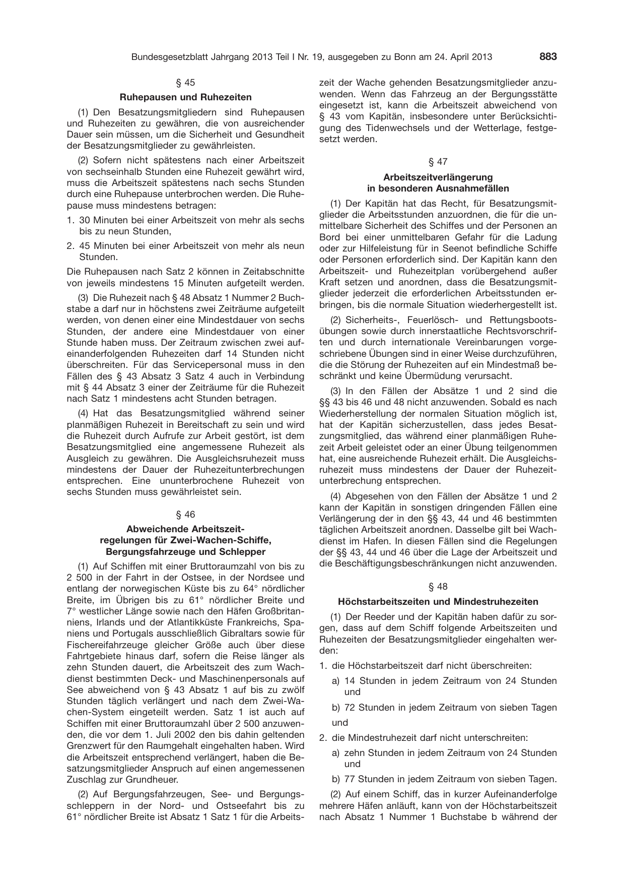 BGBl. 2013, Seite 883 — Originalseite als Abbildung