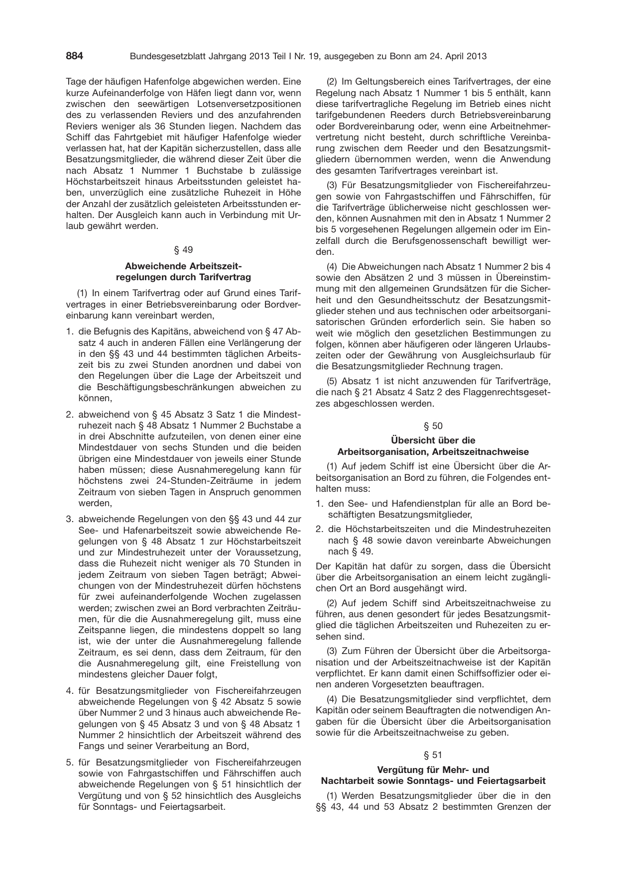 BGBl. 2013, Seite 884 — Originalseite als Abbildung