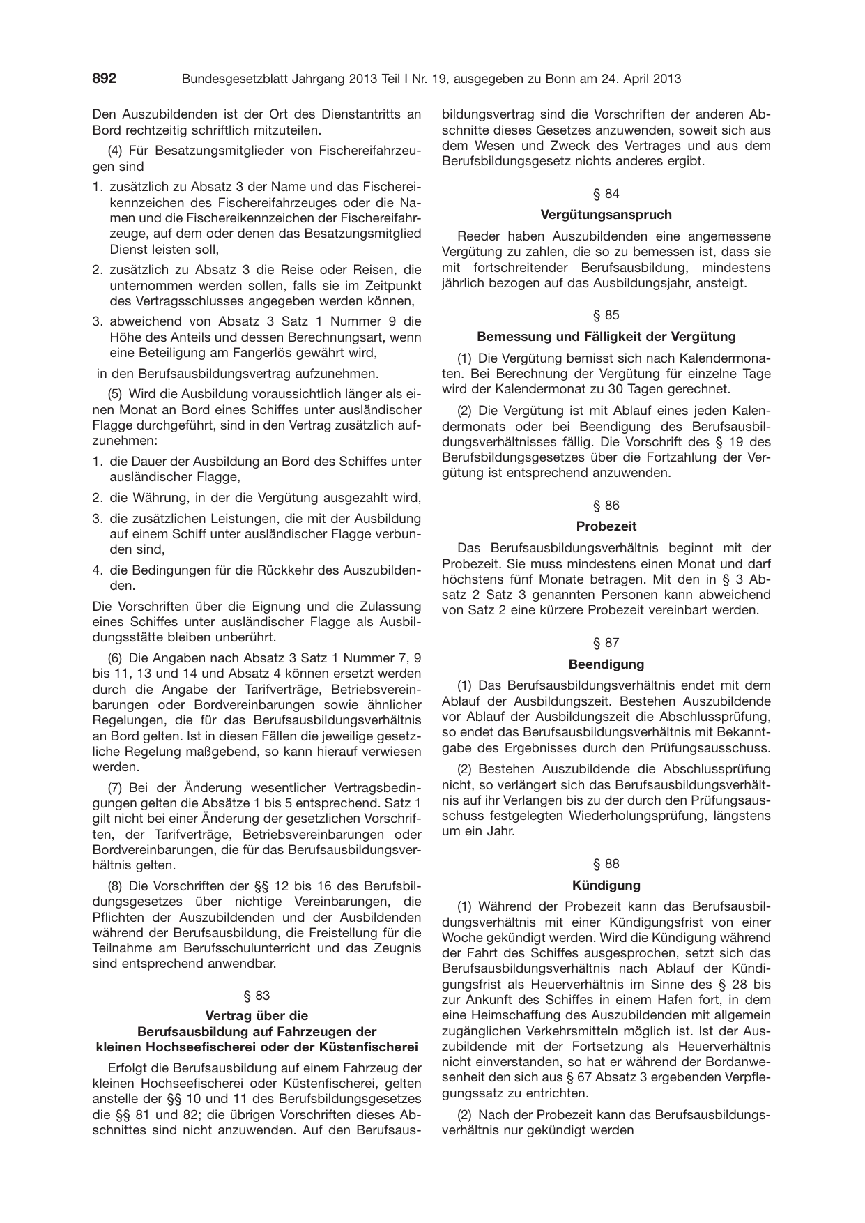 BGBl. 2013, Seite 892 — Originalseite als Abbildung