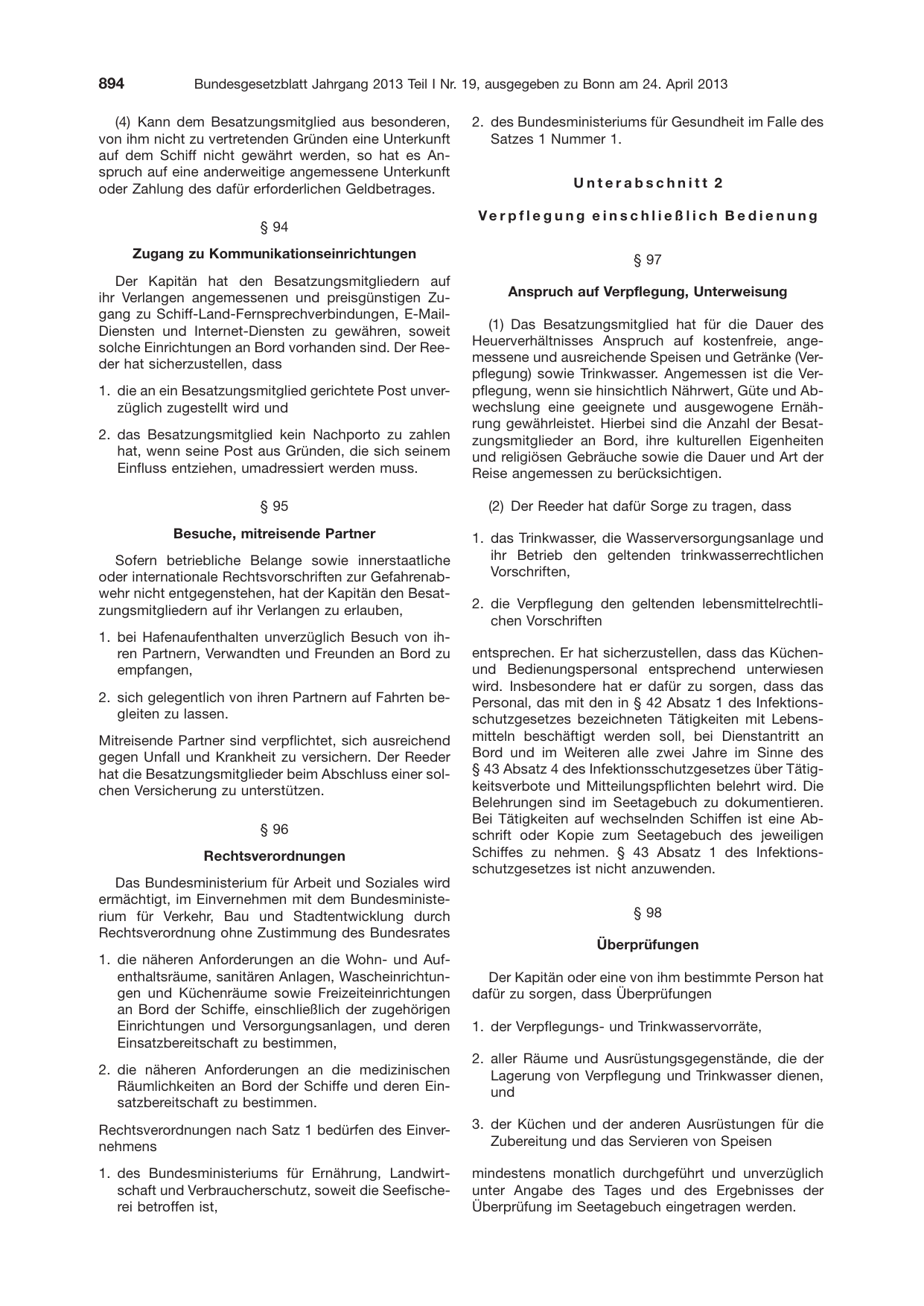 BGBl. 2013, Seite 894 — Originalseite als Abbildung