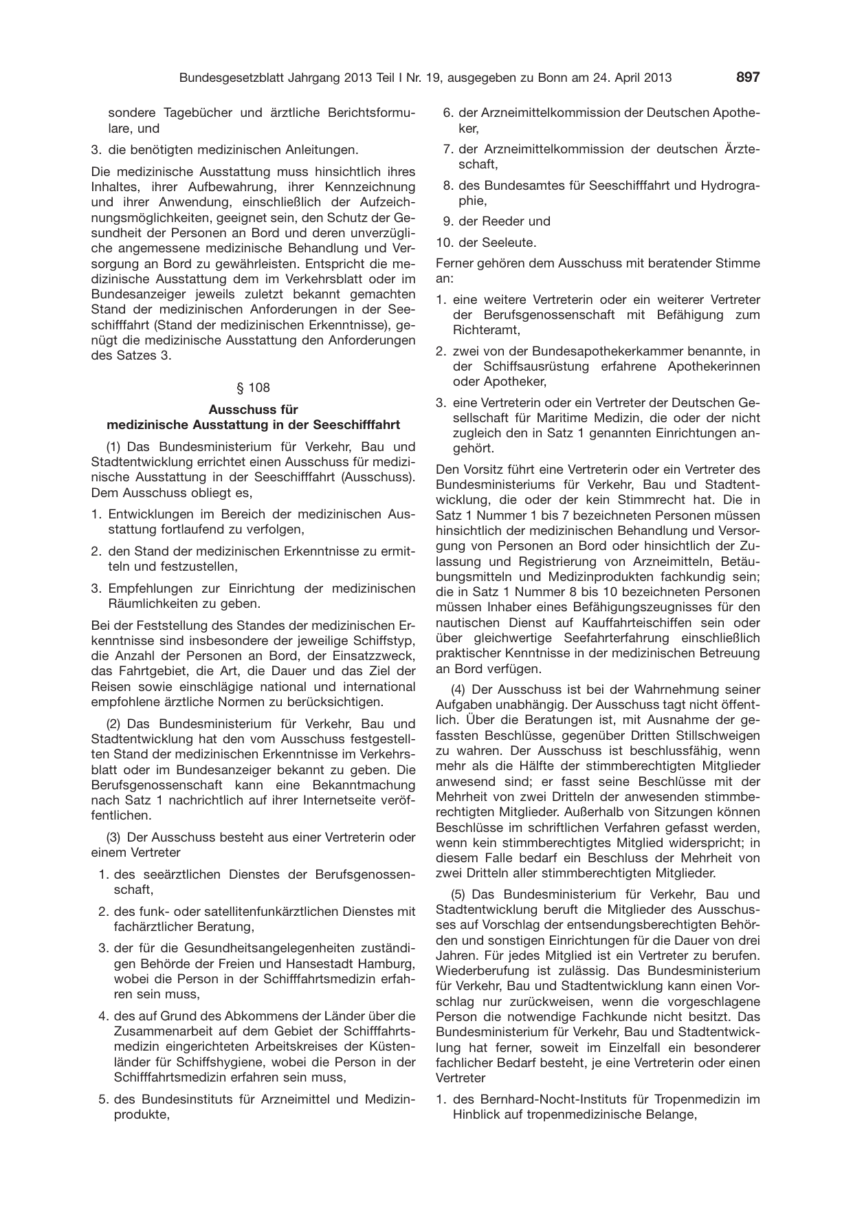 BGBl. 2013, Seite 897 — Originalseite als Abbildung