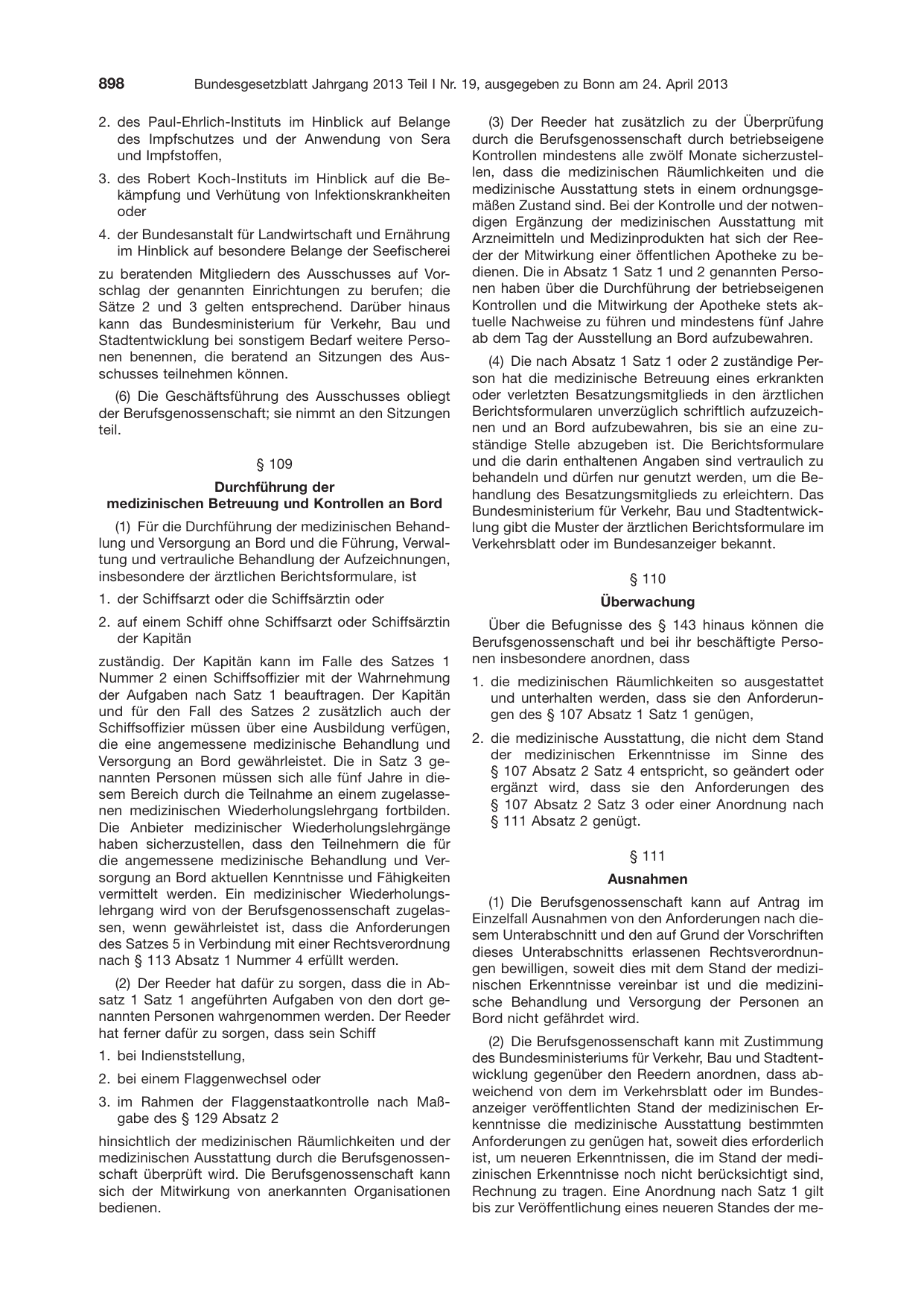 BGBl. 2013, Seite 898 — Originalseite als Abbildung
