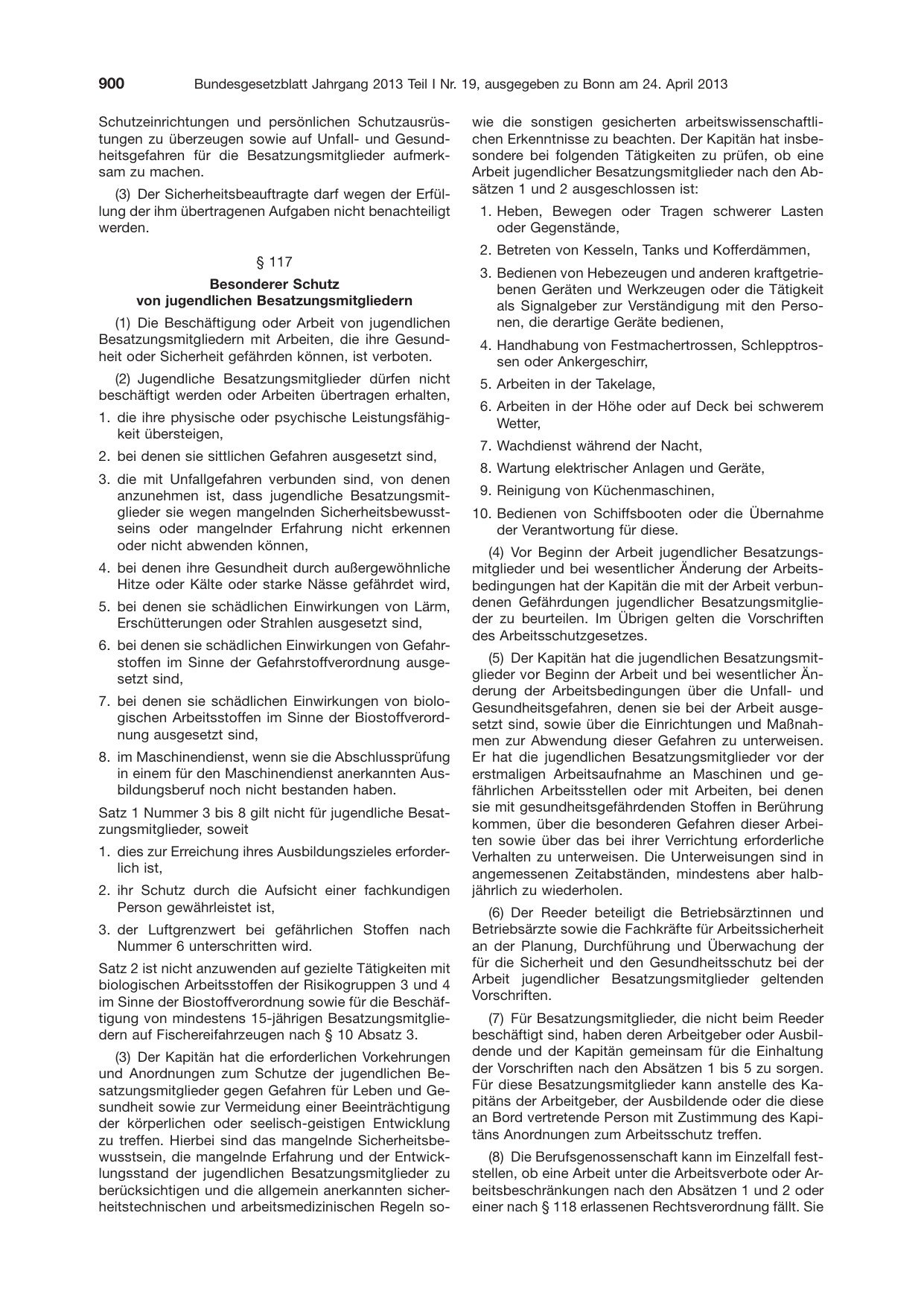 BGBl. 2013, Seite 900 — Originalseite als Abbildung