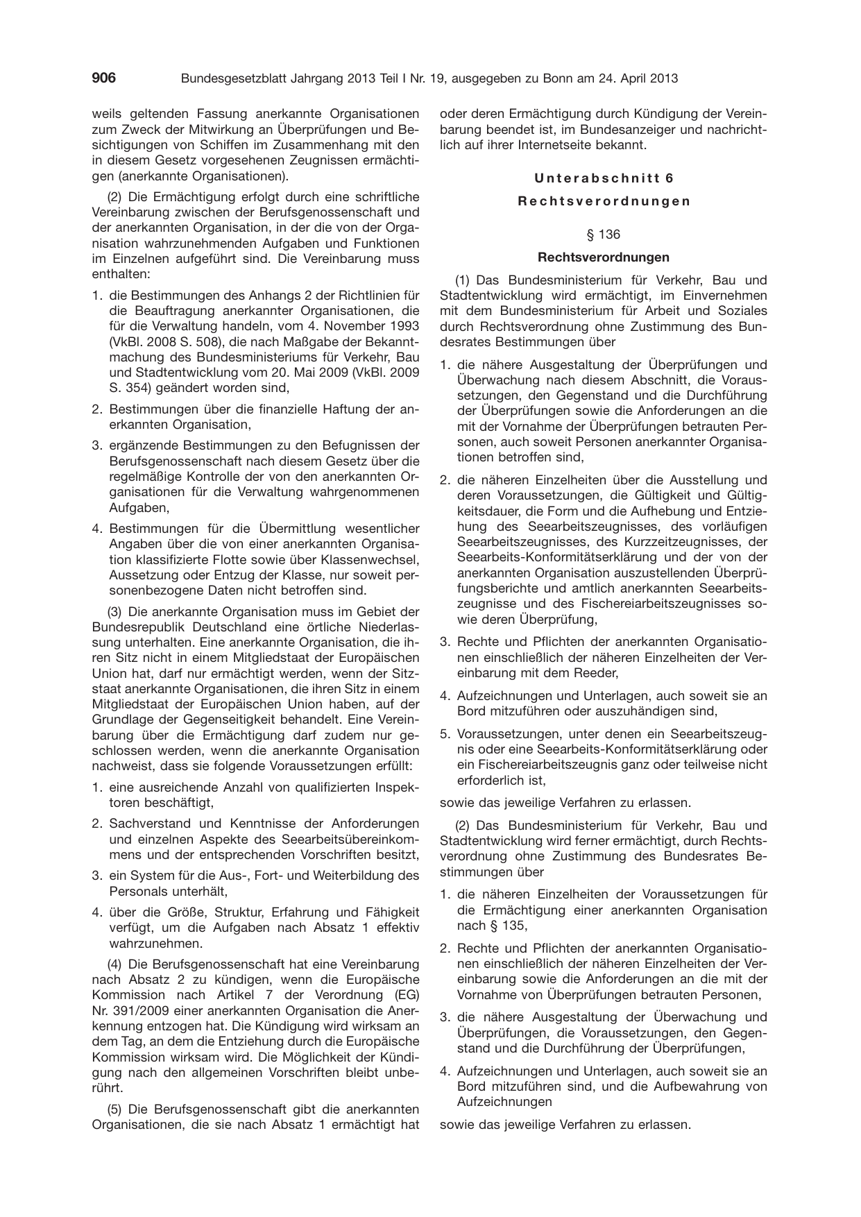 BGBl. 2013, Seite 906 — Originalseite als Abbildung