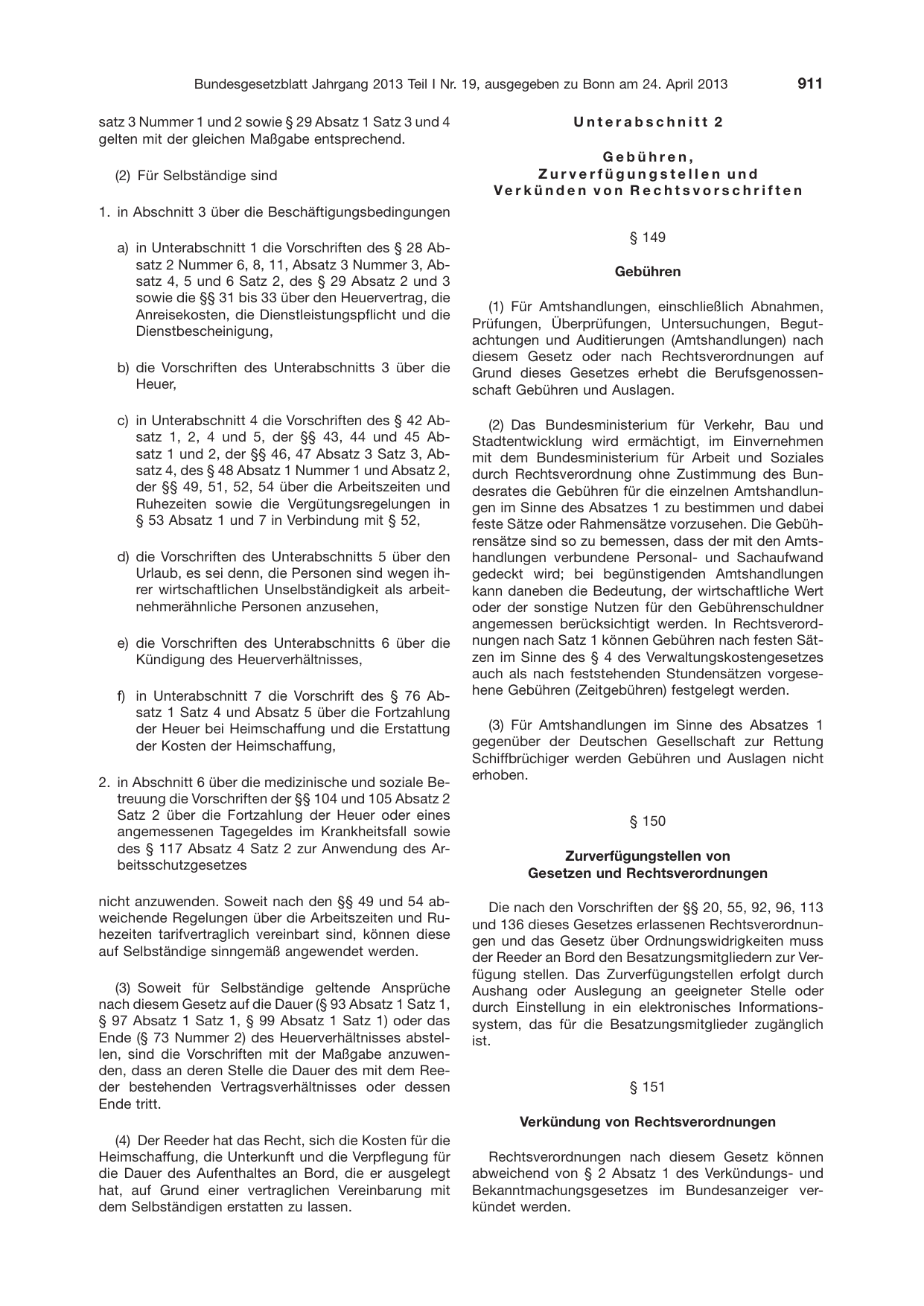 BGBl. 2013, Seite 911 — Originalseite als Abbildung