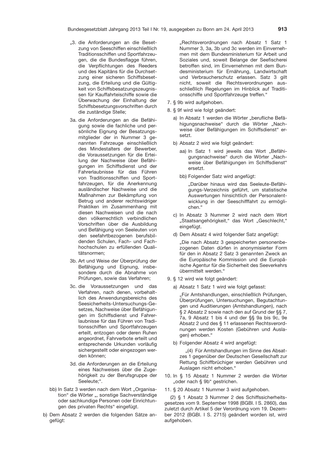 BGBl. 2013, Seite 913 — Originalseite als Abbildung