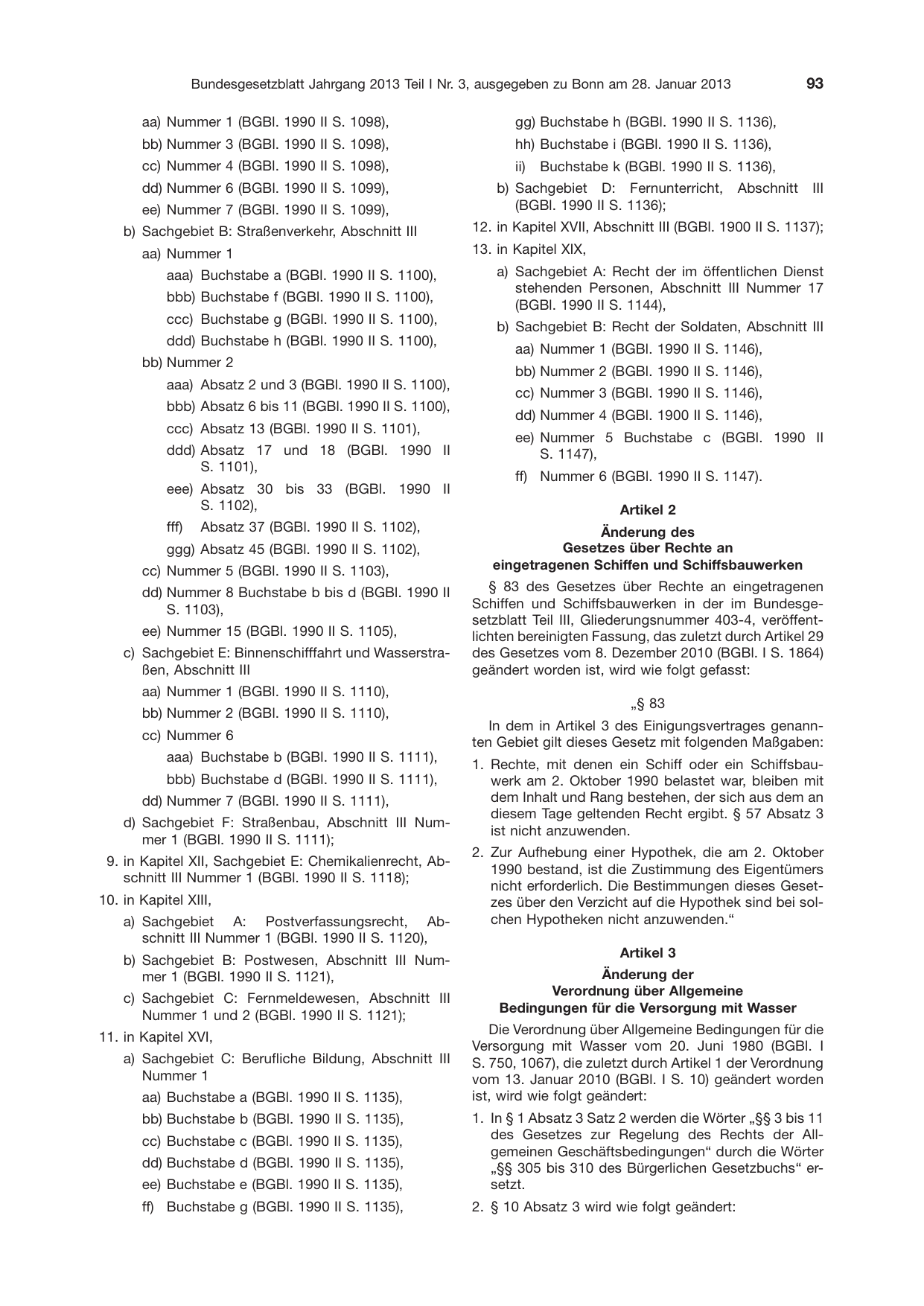 BGBl. 2013, Seite 93 — Originalseite als Abbildung